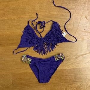 L Space fringe bikini